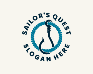 Sailor Fishing Hook logo design