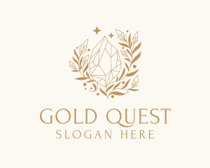 Gold Shiny Diamond logo design