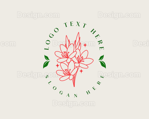 Botanical Flower Leaf Logo