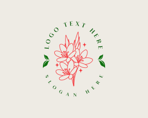 Botanical Flower Leaf logo