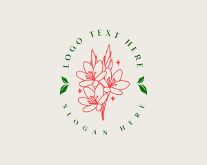 Botanical Flower Leaf Logo