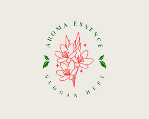 Botanical Flower Leaf logo design