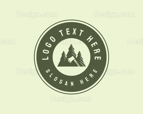 Carpentry Axe Tree Logo