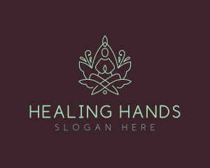 Healing Meditation Yoga logo design