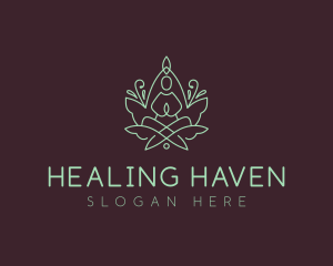 Healing Meditation Yoga logo design