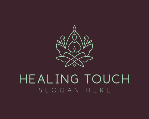 Healing Meditation Yoga logo design