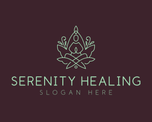 Healing Meditation Yoga logo design