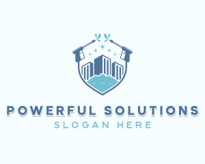 Industrial Power Cleaning  Sanitation logo design