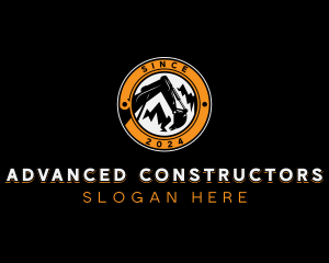 Builder Quarry Excavator logo design