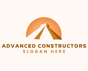 Inca Pyramid Landmark logo design