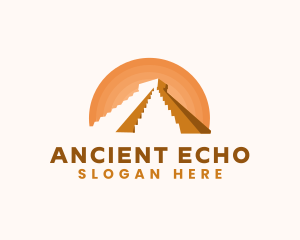 Inca Pyramid Landmark logo design