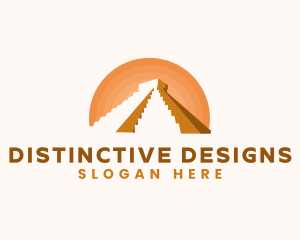 Inca Pyramid Landmark logo design