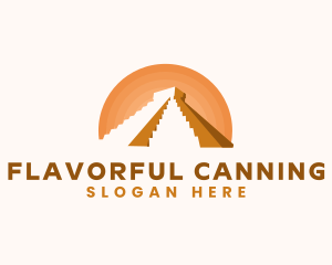 Inca Pyramid Landmark logo design