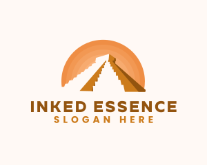 Inca Pyramid Landmark logo design