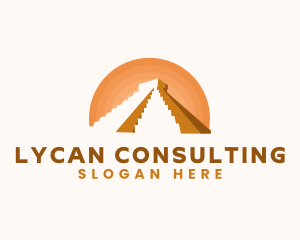 Inca Pyramid Landmark logo design