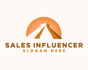 Inca Pyramid Landmark logo design