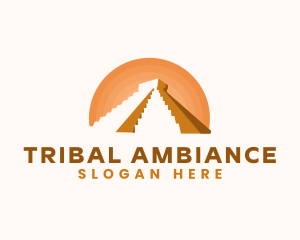 Inca Pyramid Landmark logo design