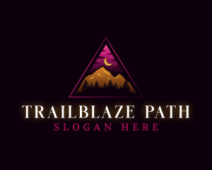 Triangle Mountain Moon logo design