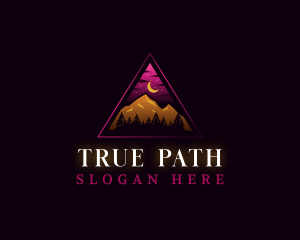 Triangle Mountain Moon logo design