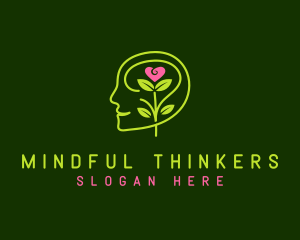 Human Mind Flower logo design