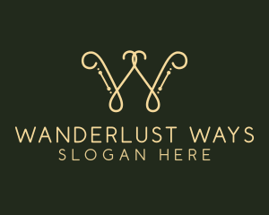 Minimalist Luxury Ornate Letter W logo design