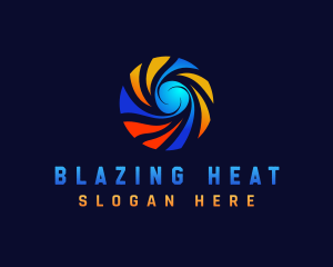 HVAC Cooling Heating logo design