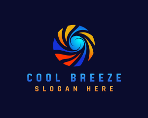 HVAC Cooling Heating logo design