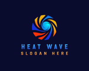 HVAC Cooling Heating logo design