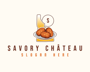 Idaho Croquettes Dish logo design