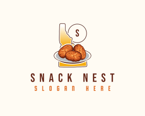 Idaho Croquettes Dish logo design