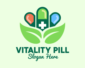 Herbal Pills Pharmacy logo design