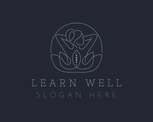 Woman Wellness Flower  logo design