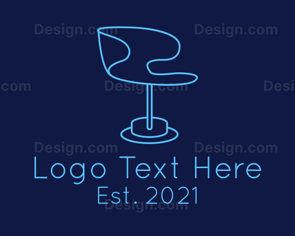 Minimalist Futuristic Chair Logo