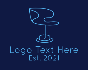 Minimalist Futuristic Chair logo