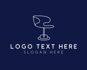 Minimalist Futuristic Chair Logo