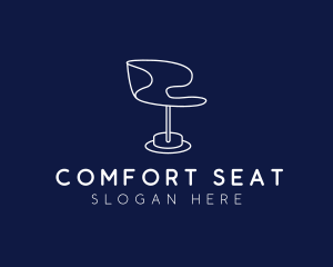 Minimalist Futuristic Chair logo design