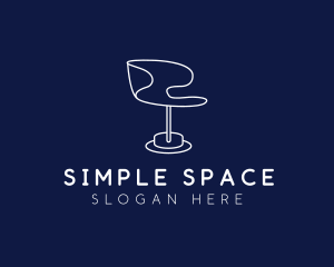 Minimalist Futuristic Chair logo design