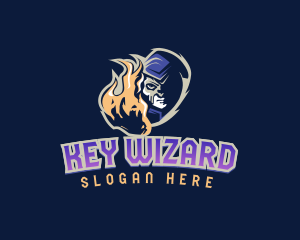 Fire Hood Wizard logo design