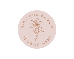 Floral Lily Bloom logo design