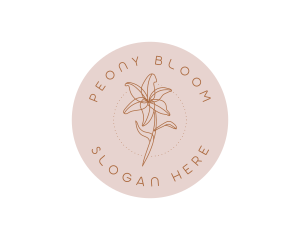 Floral Lily Bloom logo design