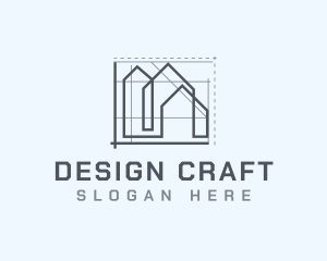 House Architecture Blueprint logo