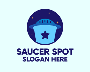 UFO Flying Saucer logo design