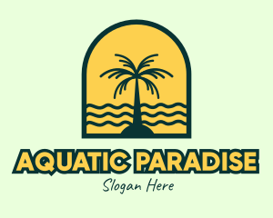 Coconut Island Badge logo design