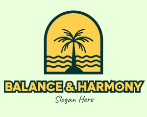 Coconut Island Badge logo design