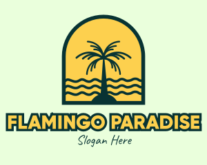 Coconut Island Badge logo design