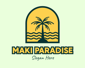 Coconut Island Badge logo design