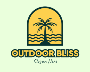 Coconut Island Badge logo design