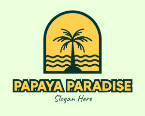 Coconut Island Badge logo design