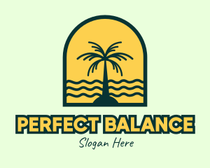 Coconut Island Badge logo design