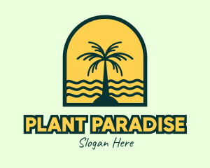 Coconut Island Badge logo design